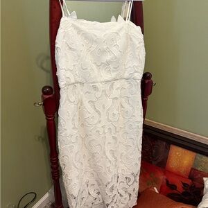 Bardot White Lace Midi Dress